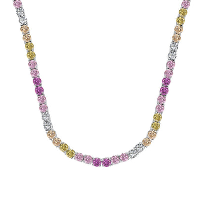 [Kismet Jewels ]Delicate Colorful Tennis Necklace