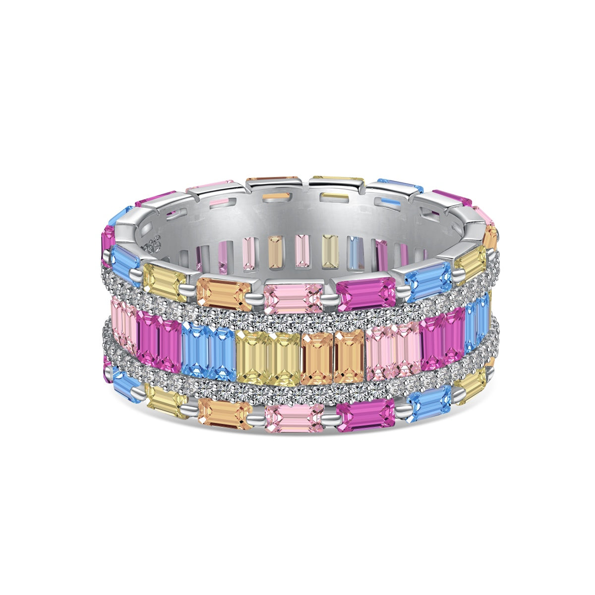 [Kismet Jewels ]Dazzling Colorful Radiant Cut Party Ring