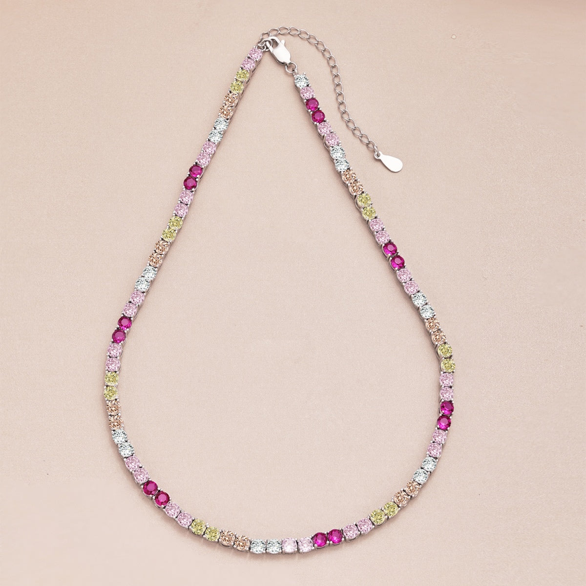 [Kismet Jewels ]Delicate Colorful Tennis Necklace