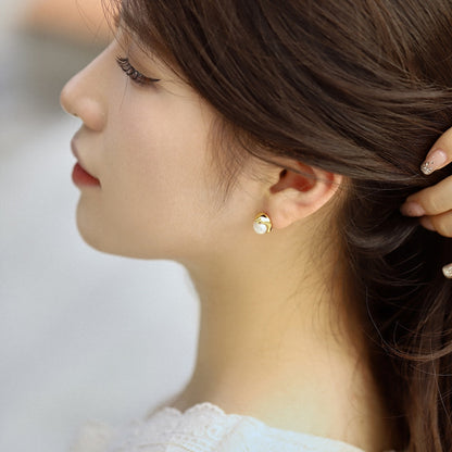 [Kismet Jewels ]Dainty Bread Pearl Earrings