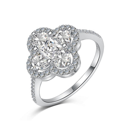 [Kismet Jewels ]Luxurious Eternity Flower Shape Banquet Ring