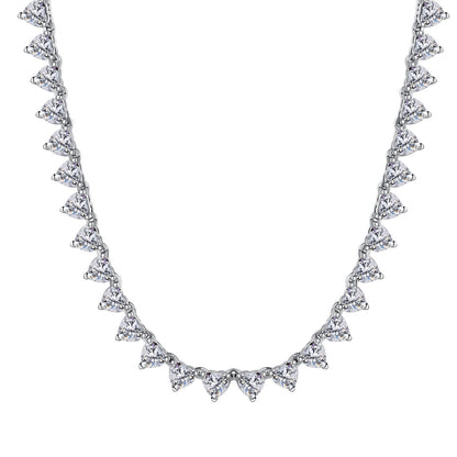 [Kismet Jewels ]Ornate Heart Cut Tennis Necklace