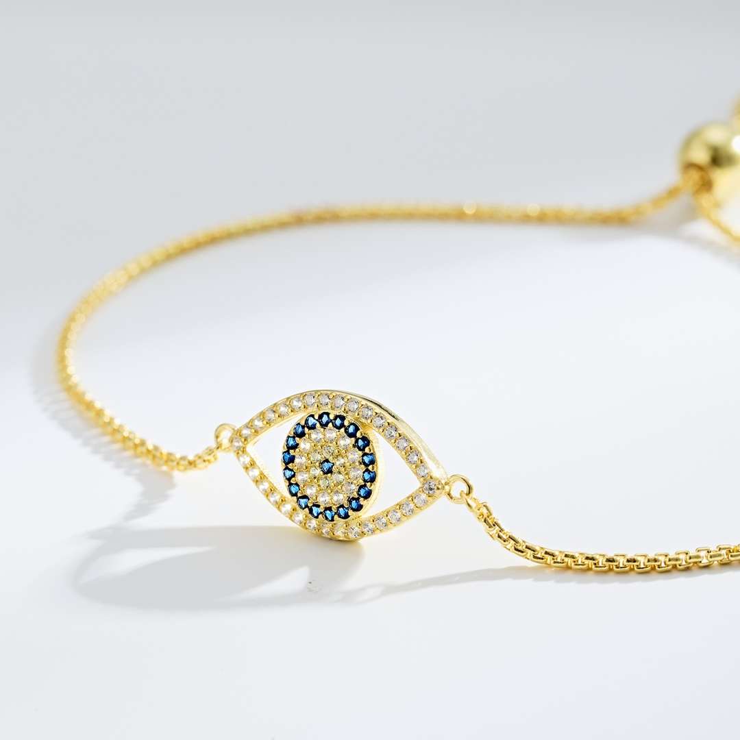 [Kismet Jewels ]Dazzling Eye Shape Necklace
