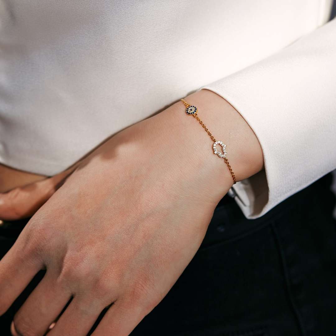 [Kismet Jewels ]Gost Shape & Round Shape Necklace