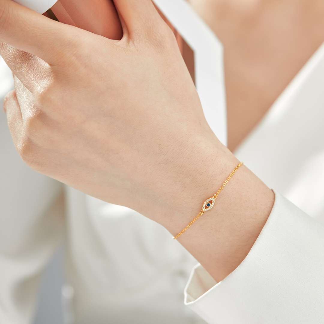 [Kismet Jewels ]Evil Eye Shape Necklace