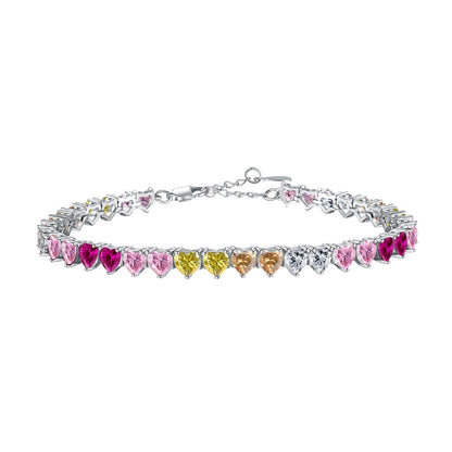 [Kismet Jewels ]Luxurious Colorful Romantic Heart Shape Lover Bracelet