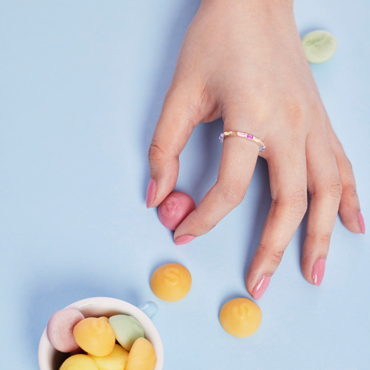 [Kismet Jewels ]Lively In Shades Elegant Radiant Cut Daily Ring