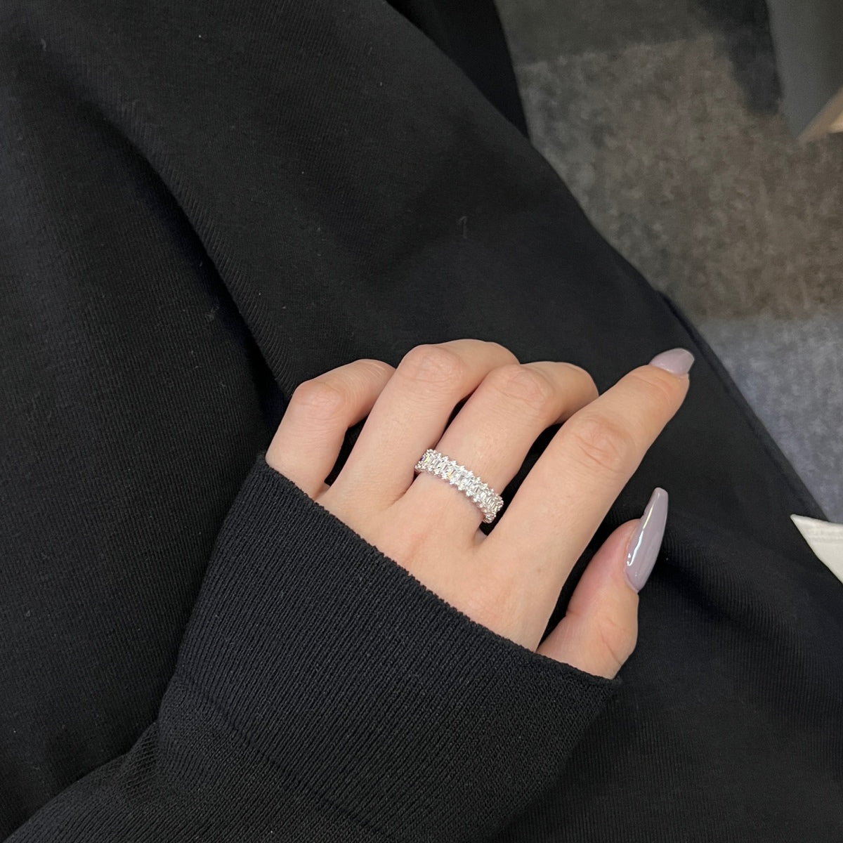 [Kismet Jewels ]Splashy Ornate Emerald Cut Cocktail Ring