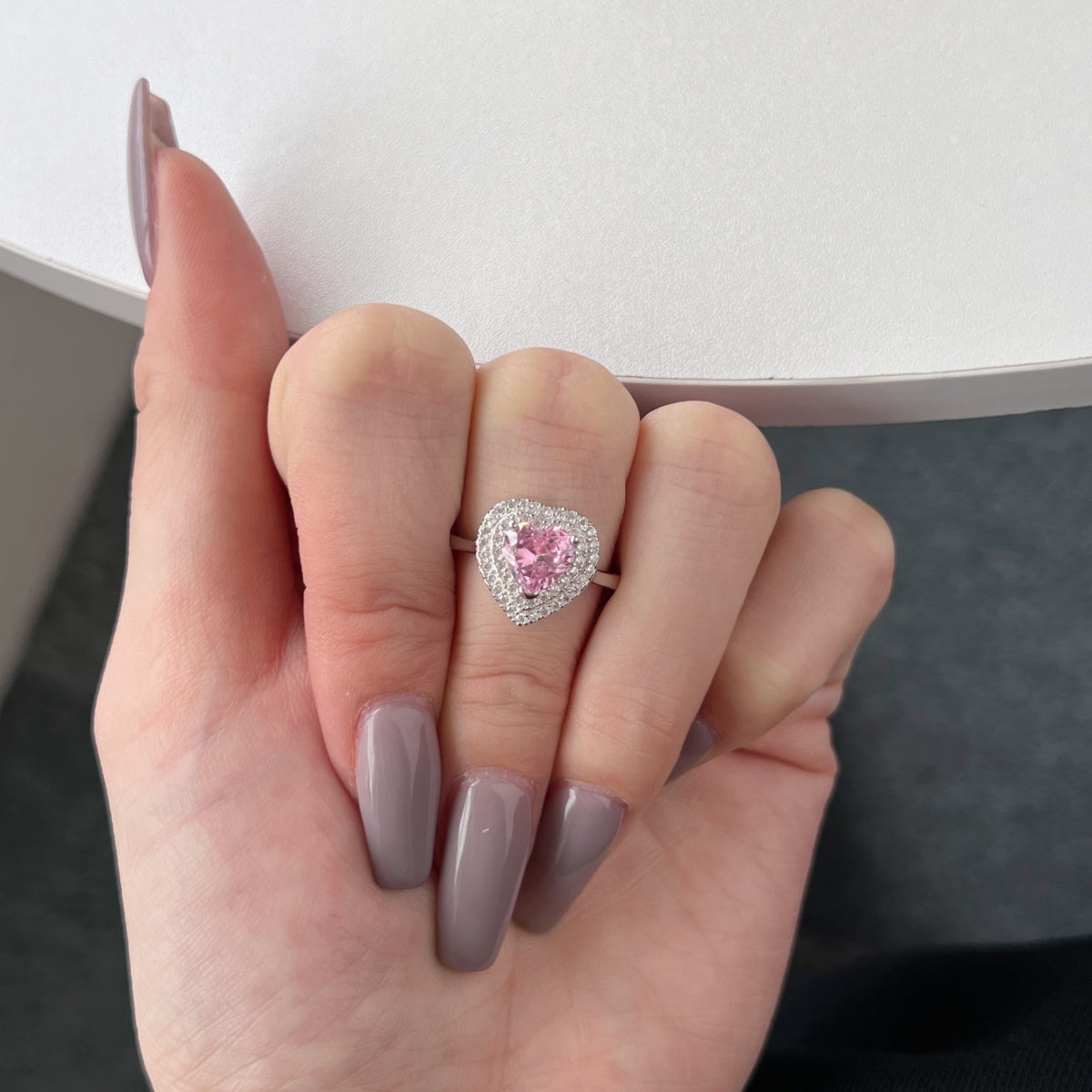 [Kismet Jewels ]Delicate Ebullient Heart Shape Wedding Ring