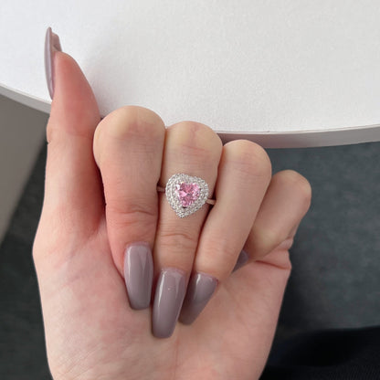 [Kismet Jewels ]Delicate Ebullient Heart Shape Wedding Ring