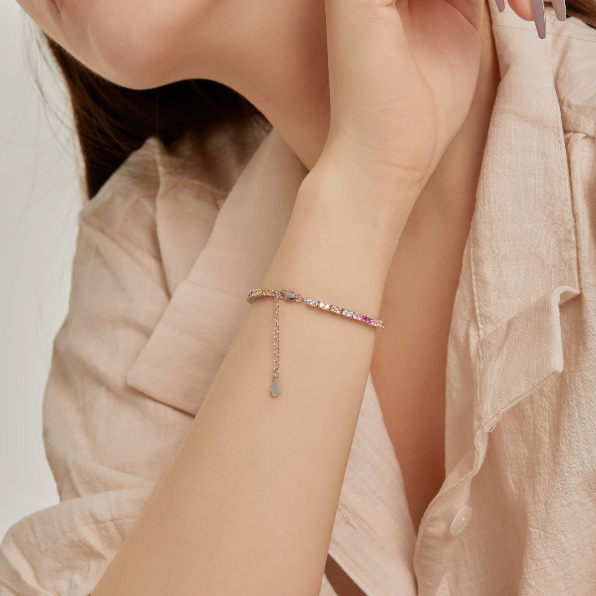[Kismet Jewels ]Delicate Romantic Heart Shape Lover Bracelet