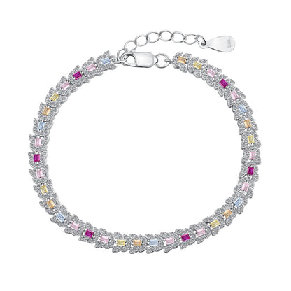 [Kismet Jewels ]Delicate Colorful Multi Cut Daily Bracelet