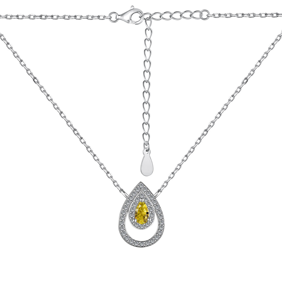 [Kismet Jewels ]Sparkling Pear Cut Necklace