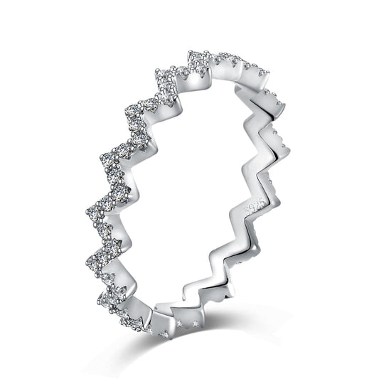 [Kismet Jewels ]Delicate Enchanting Wave Shape Daily Ring