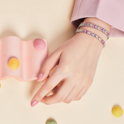 [Kismet Jewels ]Ornate Sparkling Round Cut Party Bracelet