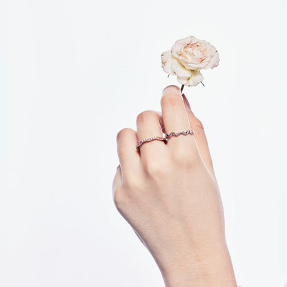 [Kismet Jewels ]Dainty Colorful Round Cut Party Ring