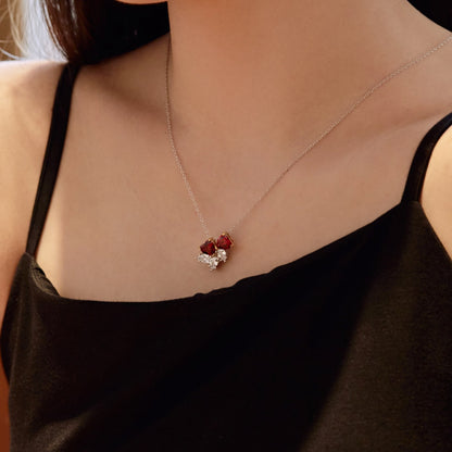 [Kismet Jewels ]Dainty Red Heart Necklace
