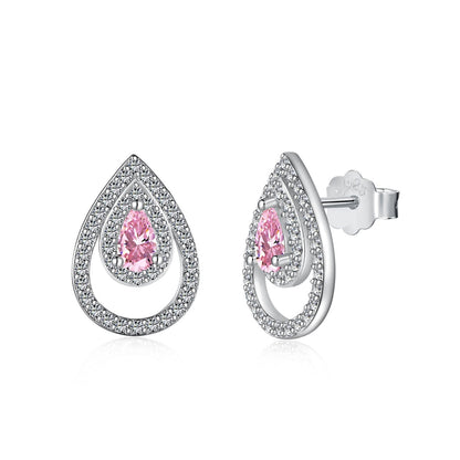 [Kismet Jewels ]Sparkling Delicate Water Drop Shape Daily Earrings