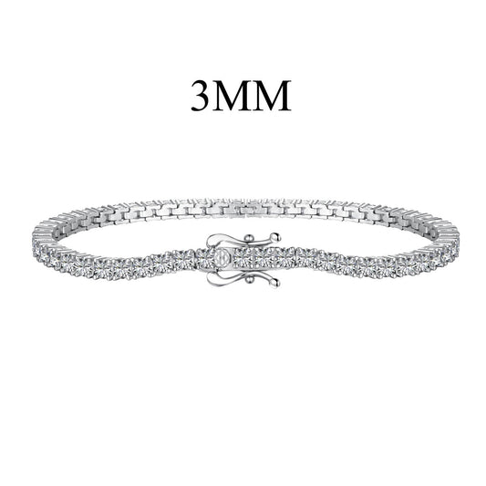 [Kismet Jewels ]Dainty Charming Round Cut Tennis Bracelet
