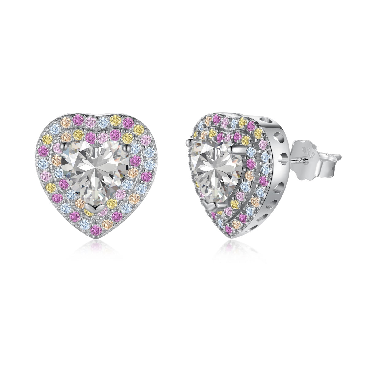 [Kismet Jewels ]Dazzling Heart Shape Lover Earrings