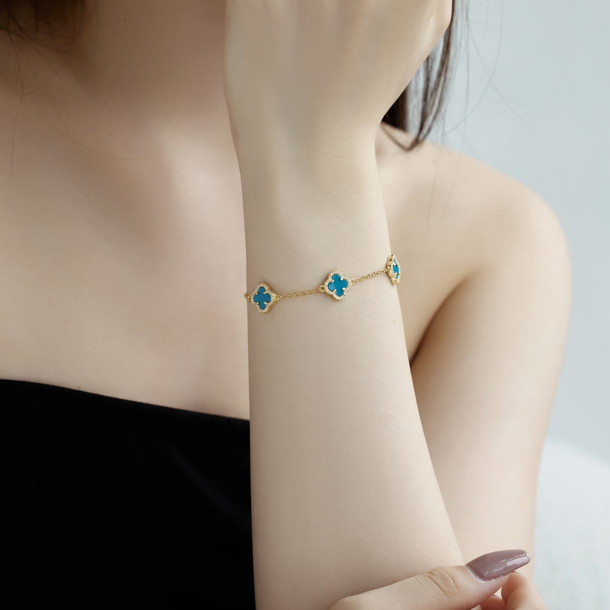 [Kismet Jewels ]Four-Leaf Clover Exquisite Bracelet
