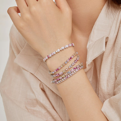 [Kismet Jewels ]Delicate Colorful Multi Cut Daily Bracelet