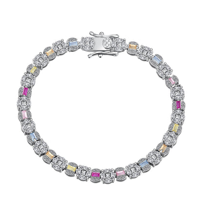 [Kismet Jewels ]Dazzling Radiant Multi Cut Daily Bracelet