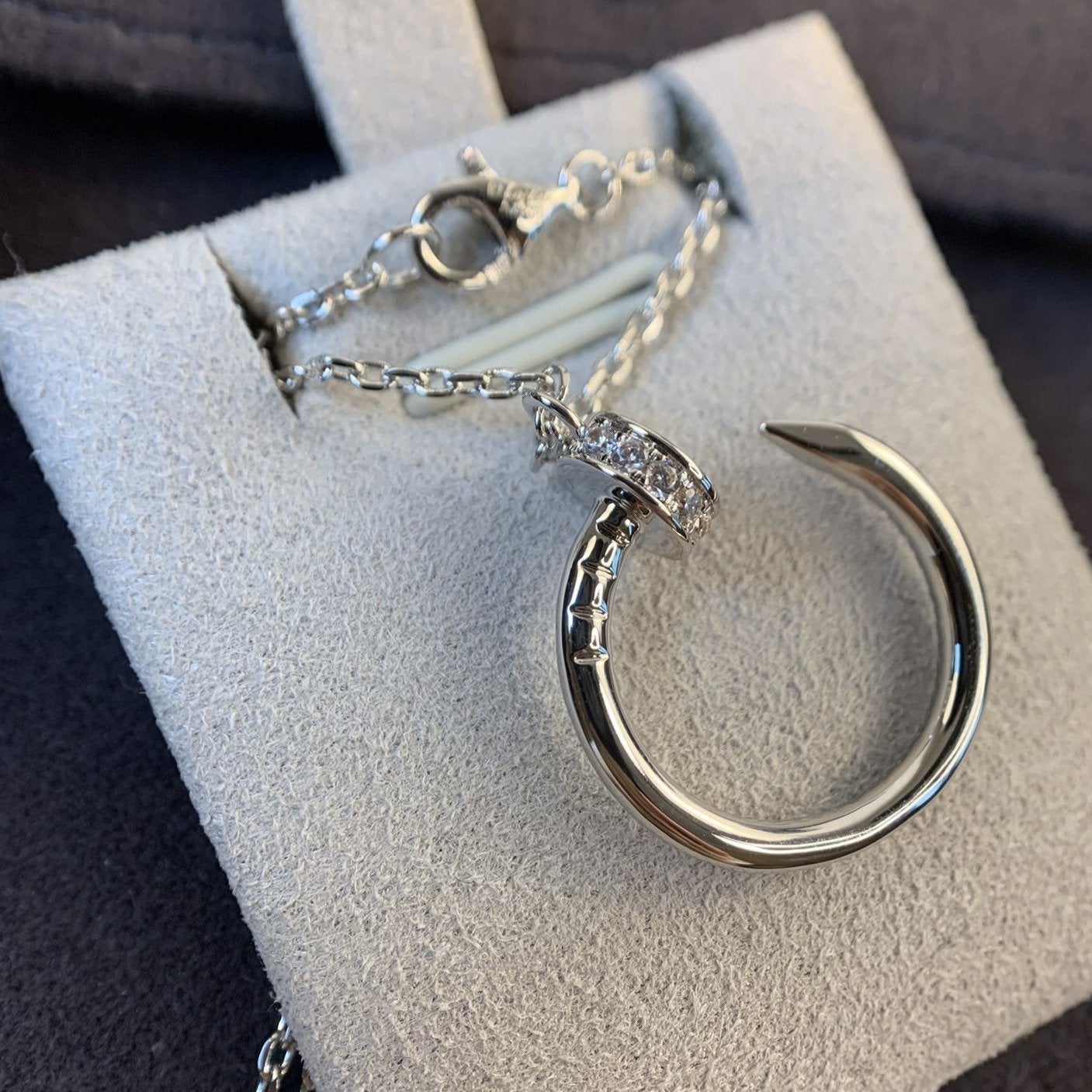 [Kismet Jewels ]JUSTE NECKLACE SILVER DIAMONDS