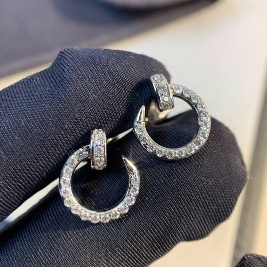 [Kismet Jewels ]JUSTE EARRINGS SILVER DIAMONDS