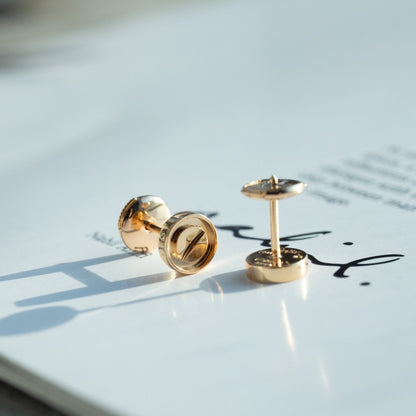 [Kismet Jewels ]LOVE EARRINGS PINK GOLD 10MM