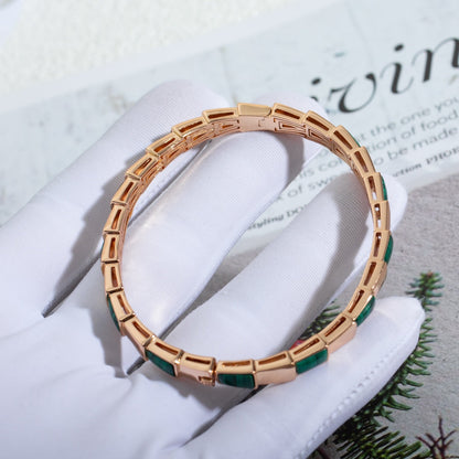 [Kismet Jewels ]SERPENTI BRACELET PINK GOLD MALACHITE