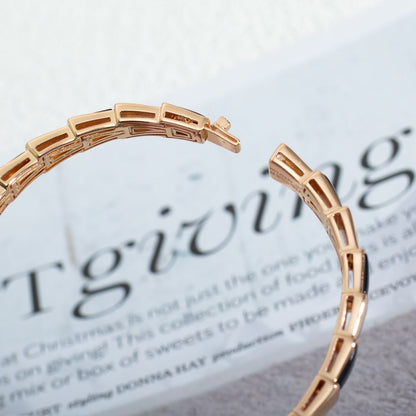 [Kismet Jewels ]SERPENTI BRACELET PINK GOLD ONYX