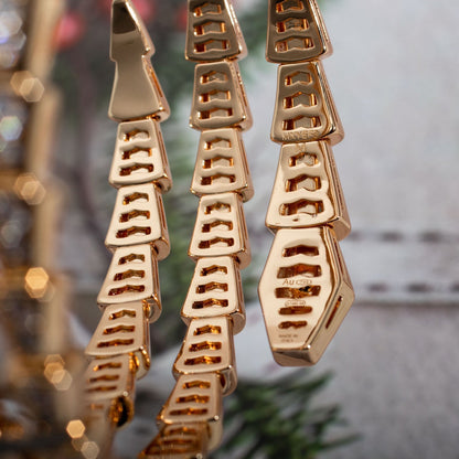 [Kismet Jewels ]SERPENTI BRACELET PINK GOLD DIAMOND DOUBLE ROW