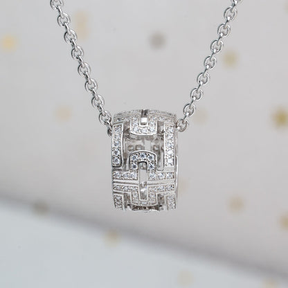[Kismet Jewels ]PARENTESI NECKLACE SILVER DIAMOND