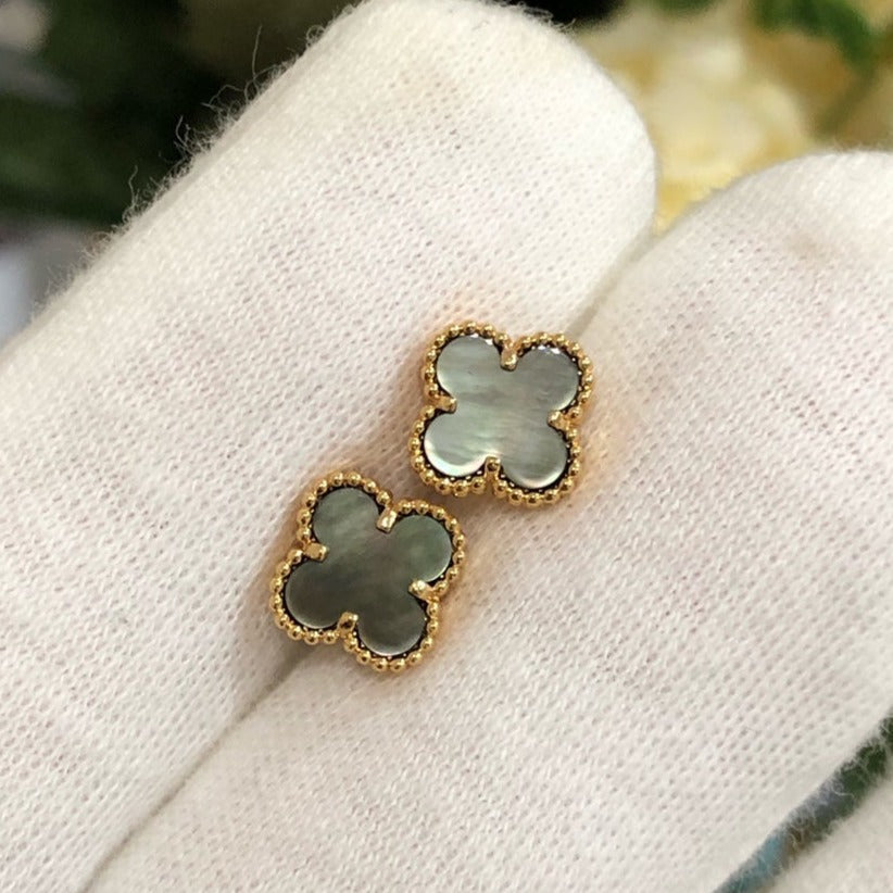 [Kismet Jewels ]CLOVER MINI GOLD EARRINGS
