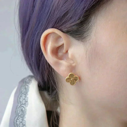 [Kismet Jewels ]CLOVER MEDIUM 1 MOTIFS LASER EARRINGS