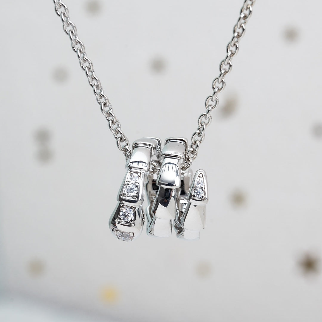 [Kismet Jewels ]SERPENTI SILVER NECKLACE DIAMOND