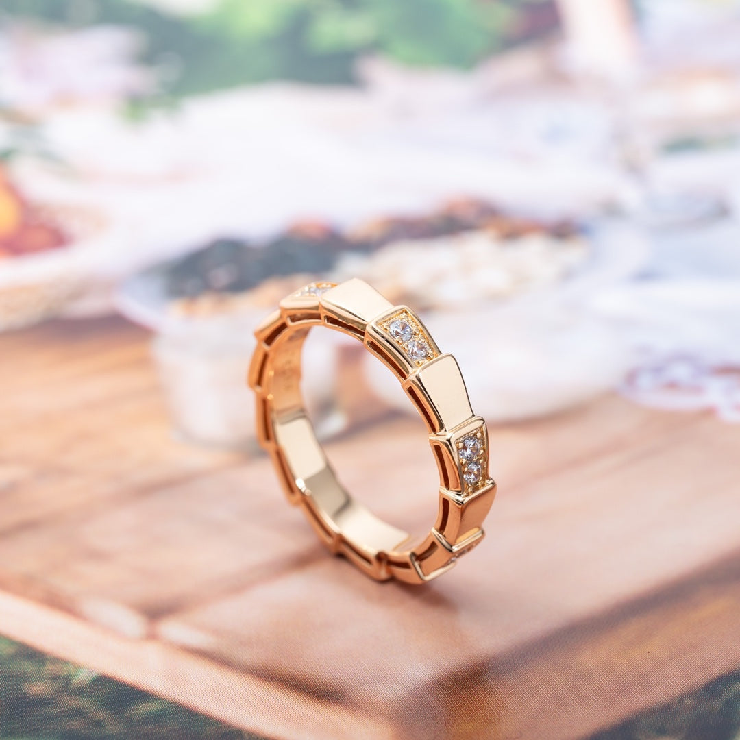 [Kismet Jewels ]SERPENTI RING PINK GOLD  3MM