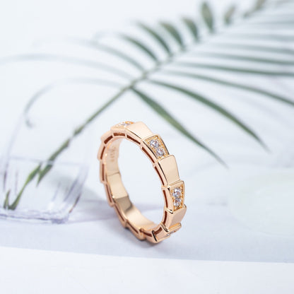 [Kismet Jewels ]SERPENTI RING PINK GOLD  3MM