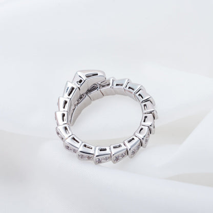 [Kismet Jewels ]SERPENTI RING SILVER DIAMOND PAVED 4MM