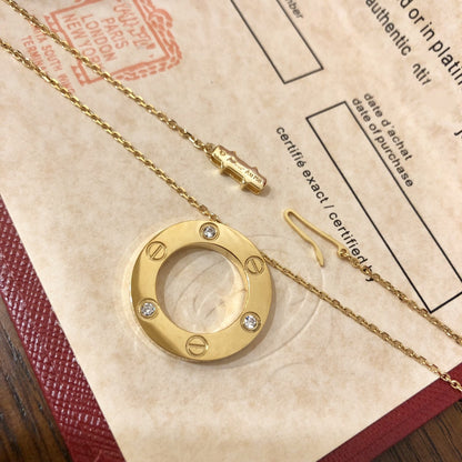 [Kismet Jewels ]LOVE NECKLACE 16MM 3 DIAMONDS