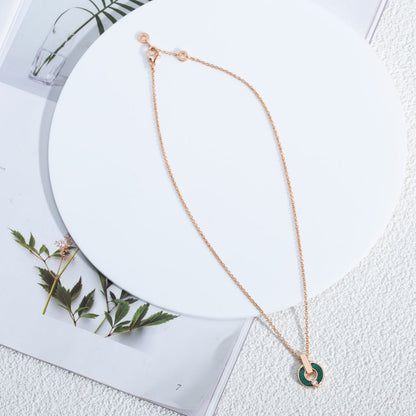 [Kismet Jewels ]GARI NECKLACE PINK GOLD MALACHITE