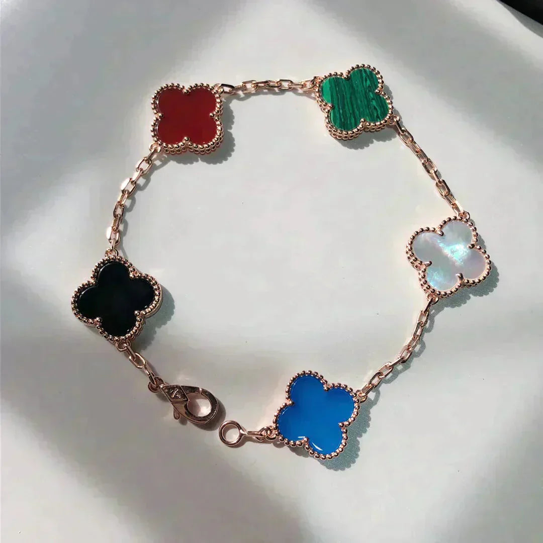 [Kismet Jewels ]CLOVER 5 MOTIFS MULTICOLOR  BRACELET