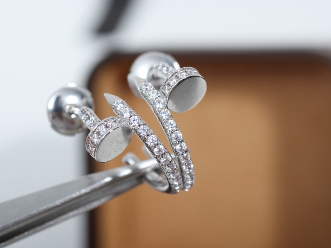 [Kismet Jewels ]JUSTE EARRINGS 12.75MM SILVER DIAMOND