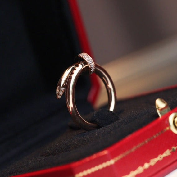 [Kismet Jewels ]JUSTE RING 2.65MM PINK GOLD DIAMOND