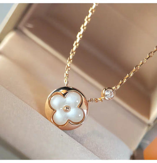[Kismet Jewels ]SUN MOP GOLD 1 DIAMOND NECKLACE