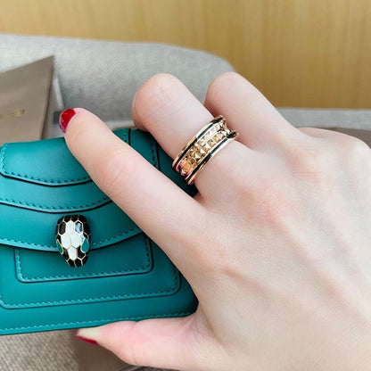 [Kismet Jewels ]ZERO 1 PINK GOLD BLACK CERAMIC RING