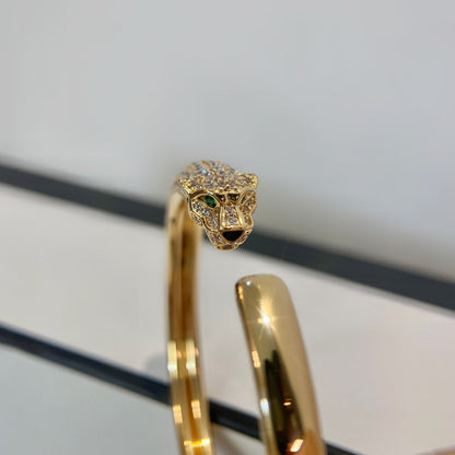 [Kismet Jewels ]PANTHERE GOLD DIAMOND OPEN BRACELET