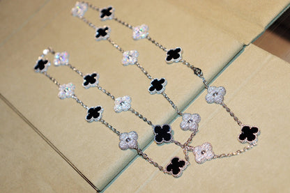 [Kismet Jewels ]CLOVER 20 MOTIFS ONYX DIAMOND SILVER