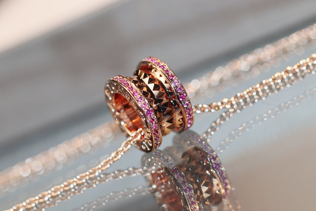 [Kismet Jewels ]ZERO 1 ROCK PINK GOLD PINK DIAMOND NECKLACE